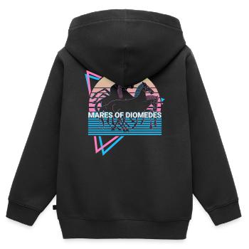 Stuten des Diomedes Mythische Kreatur Altgriechisc - Kinder Premium Organic Zip Hoodie - Schwarz - Hinten - AI Model Kid Male (0cm)