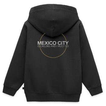 Mexiko Stadt Spruch - Kinder Premium Organic Zip Hoodie - Schwarz - Hinten - AI Model Kid Male (0cm)