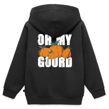 Oh My Gourd für die Familie Männer Frauen und - Kinder Premium Organic Zip Hoodie - Schwarz - Hinten - AI Model Kid Male (0cm)