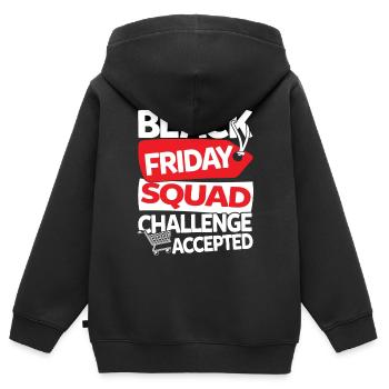 Black Friday Squad Challenge Accepted - Kinder Premium Organic Zip Hoodie - Schwarz - Hinten - AI Model Kid Male (0cm)
