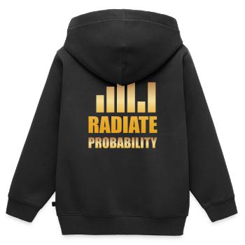 Radiate Probability Data Analysis - Kids Premium Organic Zip-up Hoodie - black - Back - AI Model Kid Male (0cm)
