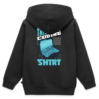 Dies Ist Mein Programmierer-webentwickler - Kinder Premium Organic Zip Hoodie - Schwarz - Hinten - AI Model Kid Male (0cm)