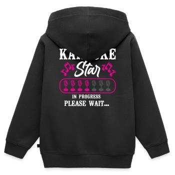Karaoke Singer Karaoke Star In - Kinder Premium Organic Zip Hoodie - Schwarz - Hinten - AI Model Kid Male (0cm)