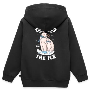 Eisbären Wiegen Genug, Um Das Eis Nicht Zu Brechen - Kinder Premium Organic Zip Hoodie - Schwarz - Hinten - AI Model Kid Male (0cm)
