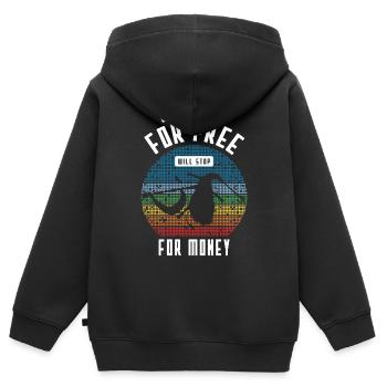 Wird Kostenlos Spielen Wird Für Geld Aufhören - Kinder Premium Organic Zip Hoodie - Schwarz - Hinten - AI Model Kid Male (0cm)