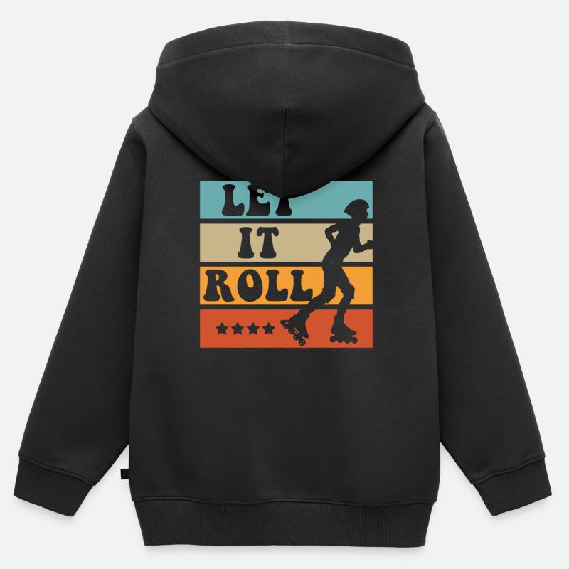 Inline skaters - Kids Premium Organic Zip-up Hoodie - black