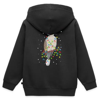 Turteltaube Tauben Weihnachtsoutfit Taubenzüchter - Kinder Premium Organic Zip Hoodie - Schwarz - Hinten - AI Model Kid Male (0cm)