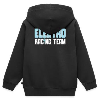 Electro Racing Team | Elektroauto Shirt | - Kinder Premium Organic Zip Hoodie - Schwarz - Hinten - AI Model Kid Male (0cm)