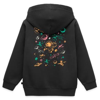 Space Travel Spaceship Aerospace Equipment Space A - Kinder Premium Organic Zip Hoodie - Schwarz - Hinten - AI Model Kid Male (0cm)