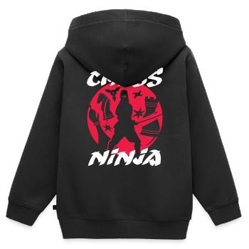 Schach, Schachspieler, Schachzitat - Kinder Premium Organic Zip Hoodie - Schwarz - Hinten - AI Model Kid Male (0cm)