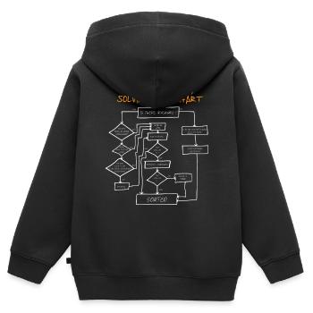 Flussdiagramm Zur Cyber-Sicherheit - Kinder Premium Organic Zip Hoodie - Schwarz - Hinten - AI Model Kid Male (0cm)