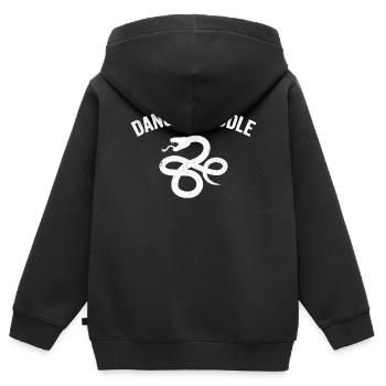 Schlange Gefahr Nudel - Kinder Premium Organic Zip Hoodie - Schwarz - Hinten - AI Model Kid Male (0cm)