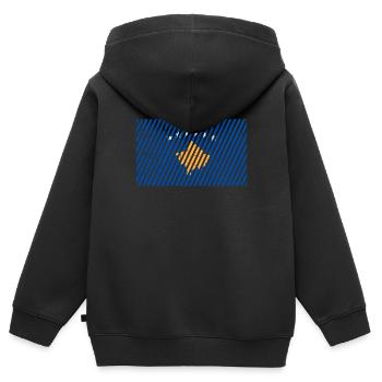 kosovo flagge - Kinder Premium Organic Zip Hoodie - Schwarz - Hinten - AI Model Kid Male (0cm)