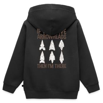 Wenn Sie Pfeilspitzen-sammler Haben, Der - Kinder Premium Organic Zip Hoodie - Schwarz - Hinten - AI Model Kid Male (0cm)