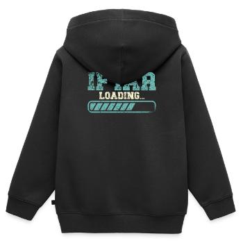 Alhamdulillah Islam Ramadan Musulman Islamique - Sweat Premium à capuche zippé enfant bio - noir - Dos - AI Model Kid Male (0cm)