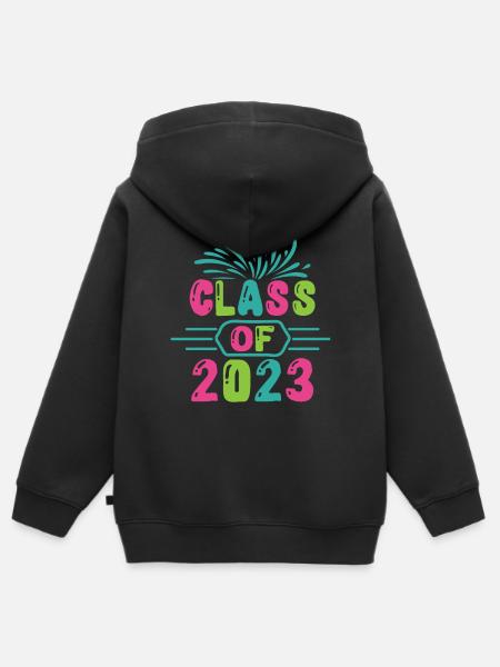 Class Of 2023 - Kinder Premium Organic Zip Hoodie - Schwarz