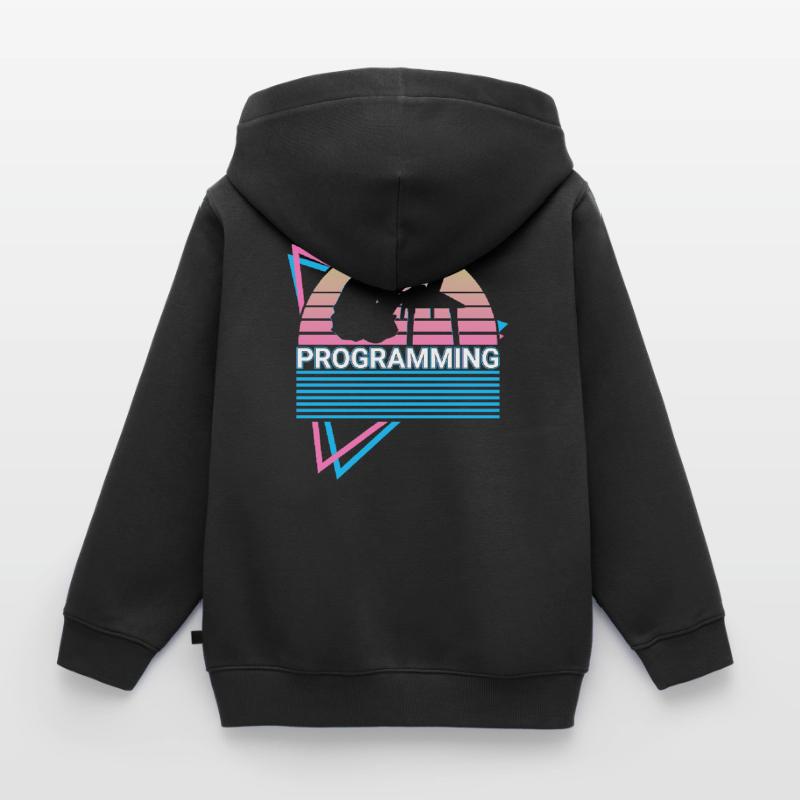 Programmierung Programmierer Retro Kinder Premium Organic Zip Hoodie