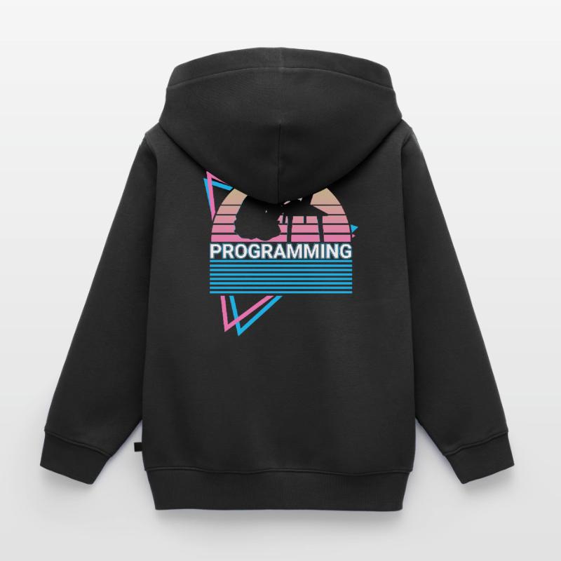 Programmierung Programmierer Retro Kinder Premium Organic Zip Hoodie