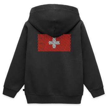 Schweiz Flagge - Kinder Premium Organic Zip Hoodie - Schwarz - Hinten - AI Model Kid Male (0cm)