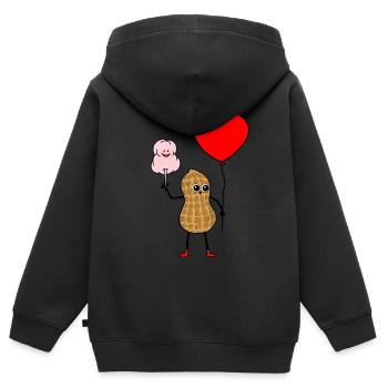 Erdnuss Kinder Geburt Geburtstagsgeschenk Baby - Kinder Premium Organic Zip Hoodie - Schwarz - Hinten - AI Model Kid Male (0cm)