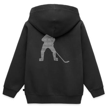 Eishockey - Kinder Premium Organic Zip Hoodie - Schwarz - Hinten - AI Model Kid Male (0cm)