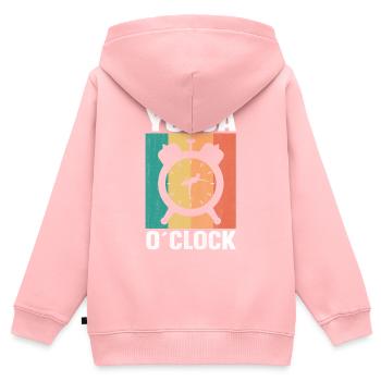 YO:GA O’Clock Yoga - Sweat Premium à capuche zippé enfant bio - rose - Dos - AI Model Kid Female (0cm)