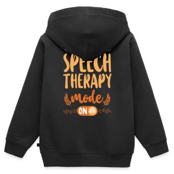 Speech Therapist Therapy Assistant - Kinder Premium Organic Zip Hoodie - Schwarz - Hinten - AI Model Kid Male (0cm)