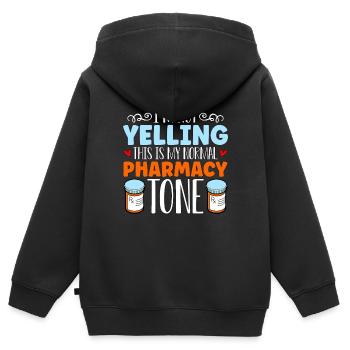 Pharmacy Technician I'm Not Yelling This Medicine - Kids Premium Organic Zip-up Hoodie - black - Back - AI Model Kid Male (0cm)