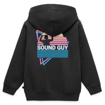 Sound Engineer Retro - Kids Premium Organic Zip-up Hoodie - black - Back - AI Model Kid Male (0cm)