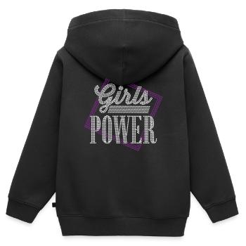 Girls Power - Kinder Premium Organic Zip Hoodie - Schwarz - Hinten - AI Model Kid Male (0cm)