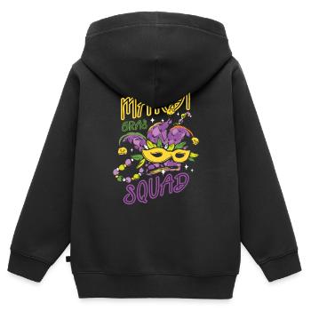 Mardi Gras Squad Festival Masquerade Shenanigan - Kids Premium Organic Zip-up Hoodie - black - Back - AI Model Kid Male (0cm)
