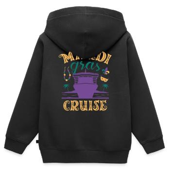 Mardi Gras Cruise Masquerade Shenanigan - Kids Premium Organic Zip-up Hoodie - black - Back - AI Model Kid Male (0cm)