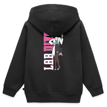 Lab Technician Lab Diva Medical Healthcare Science - Kinder Premium Organic Zip Hoodie - Schwarz - Hinten - AI Model Kid Male (0cm)