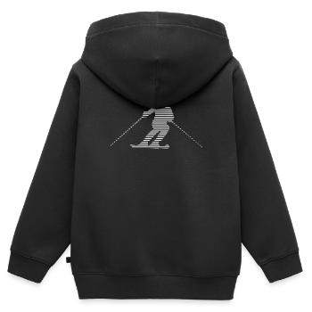 Ski - Sweat Premium à capuche zippé enfant bio - noir - Dos - AI Model Kid Male (0cm)