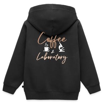 Lab Technician Coffee And Laboratory Lab Scientist - Kinder Premium Organic Zip Hoodie - Schwarz - Hinten - AI Model Kid Male (0cm)