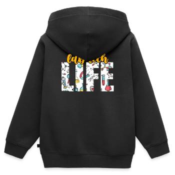 Lab Technician Lab Tech Life Laboratory Scientist - Kinder Premium Organic Zip Hoodie - Schwarz - Hinten - AI Model Kid Male (0cm)