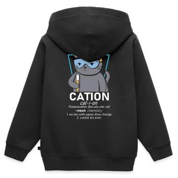 Camionneur Drapeau américain - Sweat Premium à capuche zippé enfant bio - noir - Dos - AI Model Kid Male (0cm)