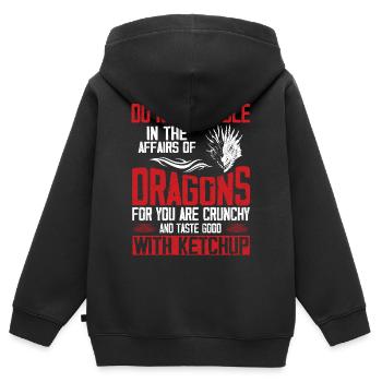 Camionneur Drapeau américain - Sweat Premium à capuche zippé enfant bio - noir - Dos - AI Model Kid Male (0cm)