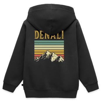 Alaska - Sweat Premium à capuche zippé enfant bio - noir - Dos - AI Model Kid Male (0cm)