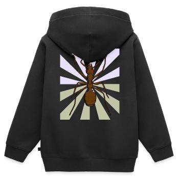 Ameise Weihnachtsgeschenk Geburtstagsgeschenk - Kinder Premium Organic Zip Hoodie - Schwarz - Hinten - AI Model Kid Male (0cm)