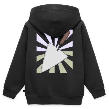 Weihnachtsgeschenk Maurerkelle Handwerker Bauherr - Kinder Premium Organic Zip Hoodie - Schwarz - Hinten - AI Model Kid Male (0cm)