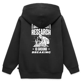Archäologische Forschung Ist Bahnbrechendes Fossil - Kinder Premium Organic Zip Hoodie - Schwarz - Hinten - AI Model Kid Male (0cm)