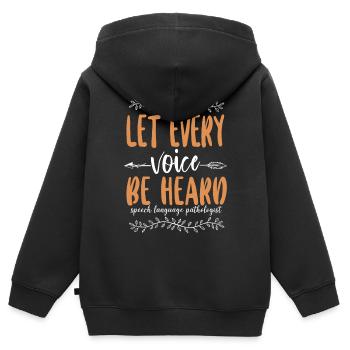 Speech Therapist Therapy Assistant - Kinder Premium Organic Zip Hoodie - Schwarz - Hinten - AI Model Kid Male (0cm)