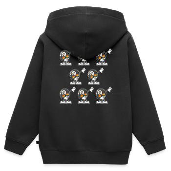 Billiard 8-Ball Pool Billiard Ball Dabbing Dance B - Kinder Premium Organic Zip Hoodie - Schwarz - Hinten - AI Model Kid Male (0cm)