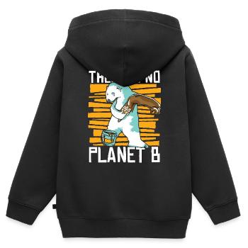 Global Warming There Is No Planet B Climate Change - Kinder Premium Organic Zip Hoodie - Schwarz - Hinten - AI Model Kid Male (0cm)
