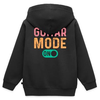 Guitar Mode On - Guitar Player Funny Guitarist - Kinder Premium Organic Zip Hoodie - Schwarz - Hinten - AI Model Kid Male (0cm)
