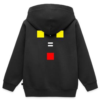 Fußball-Gelb-Rote Karte Soccer Referee - Kinder Premium Organic Zip Hoodie - Schwarz - Hinten - AI Model Kid Male (0cm)