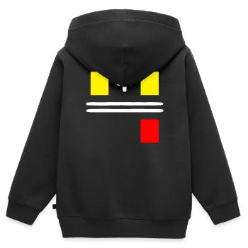 Fußball-gelbes rotes Karten-Geschenk für - Kinder Premium Organic Zip Hoodie - Schwarz - Hinten - AI Model Kid Male (0cm)