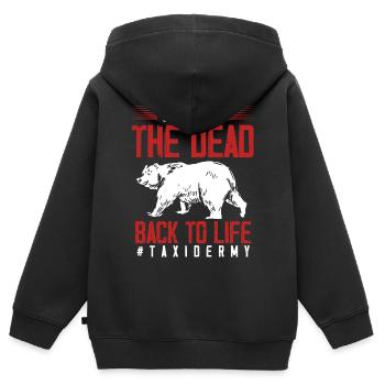 Taxidermie, Taxidermist, Erhaltung Von Tieren - Kinder Premium Organic Zip Hoodie - Schwarz - Hinten - AI Model Kid Male (0cm)