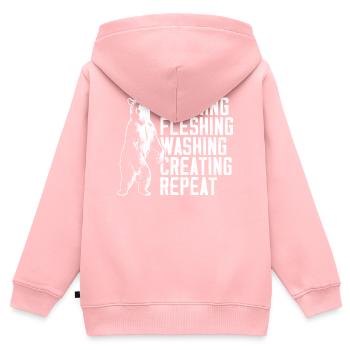 Taxidermie, Taxidermist, Erhaltung Von Tieren - Kinder Premium Organic Zip Hoodie - Rosa - Hinten - AI Model Kid Female (0cm)
